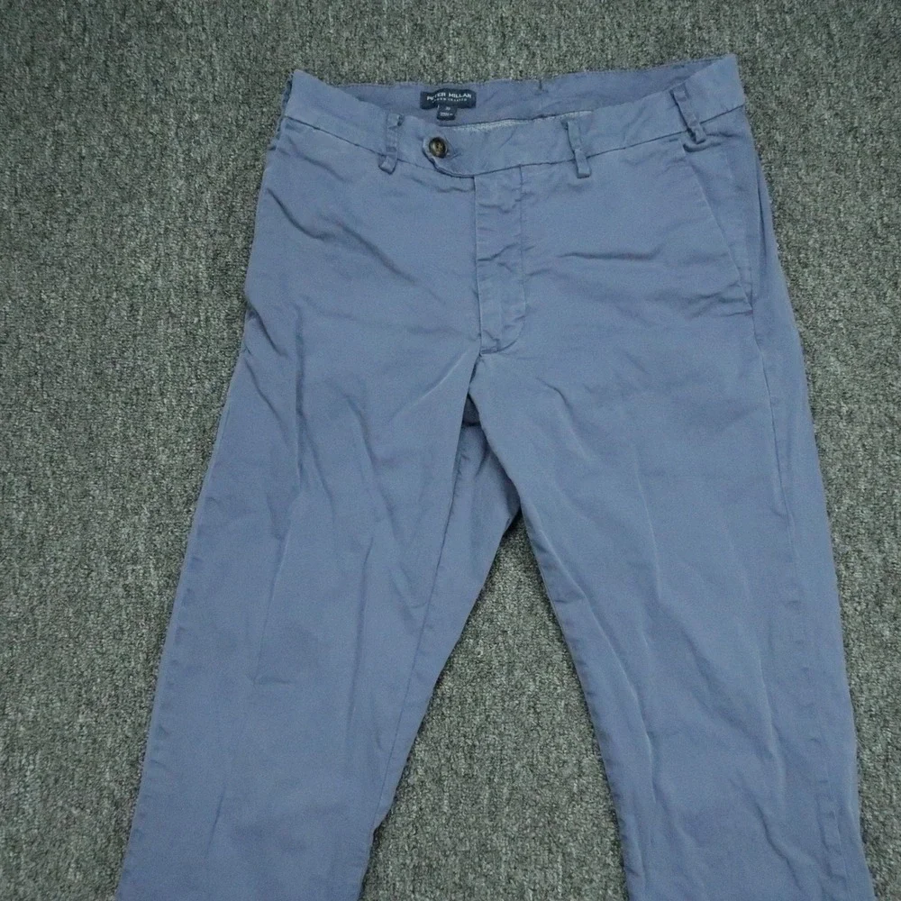 Peter Millar Pants Mens 30x36 Blue Crown Crafted Concorde Garment-Dyed Trouser
